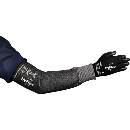 Manchon large r&eacute;sistant aux coupures HyFlex s&eacute;rie 11-280, Intercept, 12", ASTM ANSI niveau A4, Gris Oxymax Inc