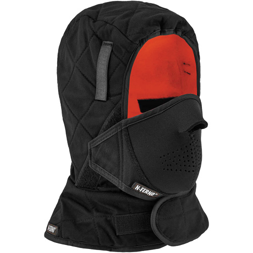 Doublure de casque de s&eacute;curit&eacute; d'hiver trois couches N-Ferno avec cache-bouche, Doublure en Molleton, Taille unique, Noir Oxymax Inc