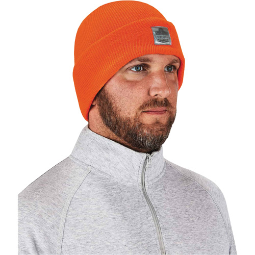 N-Ferno&reg; Rib Knit Beanie Hat, One Size, Orange Oxymax Inc