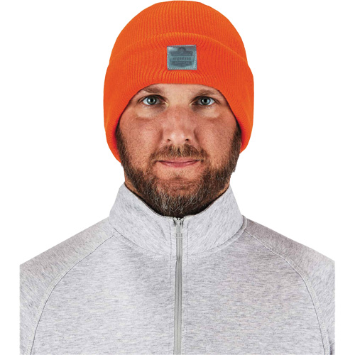 N-Ferno&reg; Rib Knit Beanie Hat, One Size, Orange Oxymax Inc