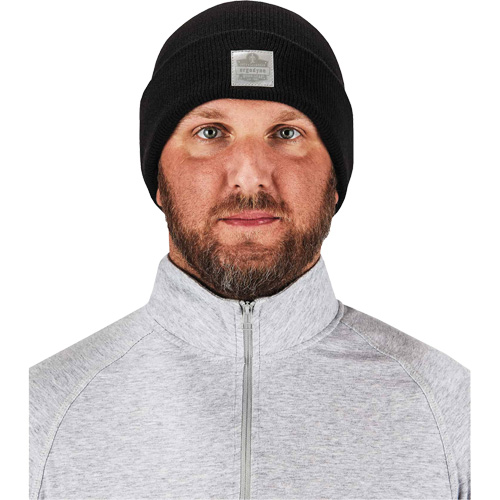 N-Ferno&reg; Rib Knit Beanie Hat, One Size, Black Oxymax Inc