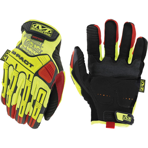 Gants antichocs haute visibilit&eacute; D4-360 M-Pact, 8, Paume en Synth&eacute;tique, Poignet Boucle et crochet Oxymax Inc