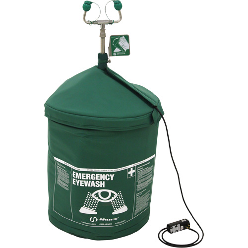 Douche oculaire d'urgence portative en mat&eacute;riau tremp&eacute;, Pressuris&eacute;, Capacit&eacute; 15 gal., Conformit&eacute; ANSI Z358.1 Oxymax Inc