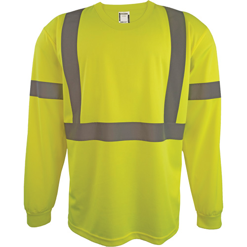 Chemise de s&eacute;curit&eacute; &agrave; manches longues, Polyester, 2T-Grand, Jaune lime haute visibilit&eacute; Oxymax Inc