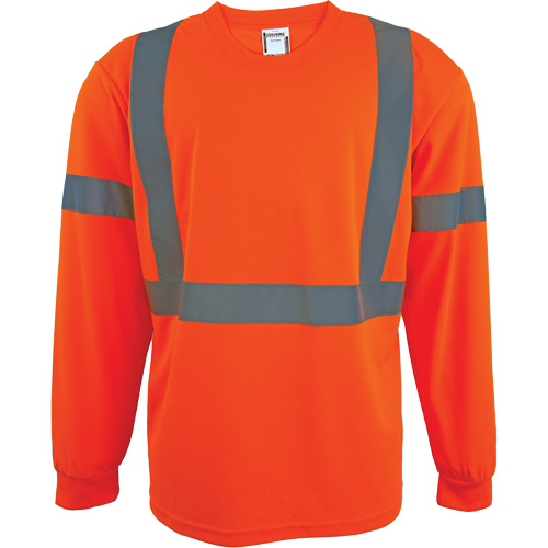 Chemise de s&eacute;curit&eacute; &agrave; manches longues, Polyester, 2T-Grand, Orange haute visibilit&eacute; Oxymax Inc