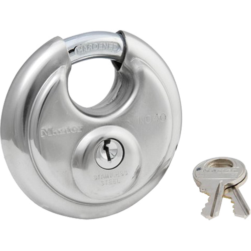 Cadenas &agrave; arceau prot&eacute;g&eacute;, Argent, Cl&eacute;s diff&eacute;rentes, Acier inoxydable, Largeur de 2-3/4" Oxymax Inc