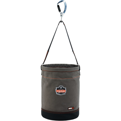 Arsenal&reg; 5940 Swiveling Carabiner Hoist Bucket, Canvas, 12.5" Dia. x 17" H, 150 lbs. Load Rating Oxymax Inc