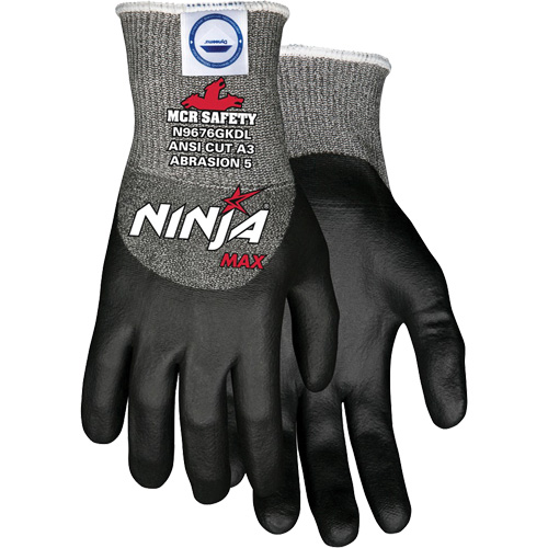 Gants r&eacute;sistant aux coupures Max Ninja, Taille Moyen, Calibre 10, Rev&ecirc;tement Bipolym&egrave;re, Enveloppe en Dyneema, ASTM ANSI niveau A3 Oxymax Inc