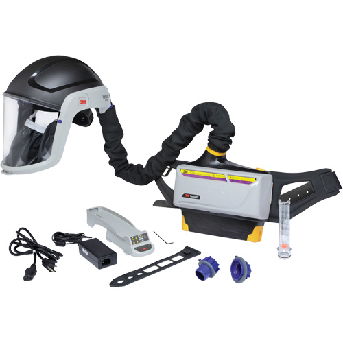 Trousse de respirateur d&eacute;puration dair propuls&eacute; pour lindustrie lourde Versaflo, Capuchon & visi&egrave;re, Pile Lithium-ion Oxymax Inc