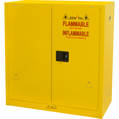 Armoire pour produits inflammables, 30 gal., 2 Porte(s), 43" La x 44" h x 18" p Oxymax Inc