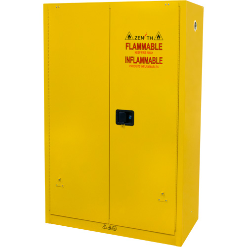 Armoire pour produits inflammables, 45 gal., 2 Porte(s), 43" La x 65" h x 18" p Oxymax Inc