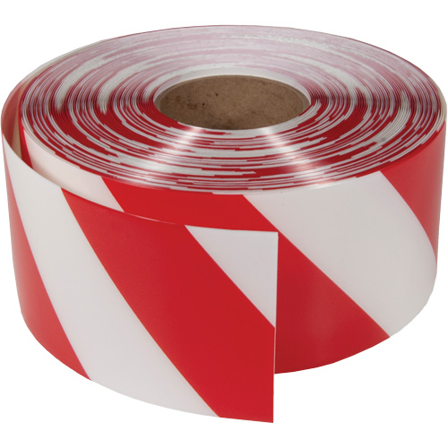 Ruban de marquage tr&egrave;s r&eacute;sistant pour plancher ArmorStripe, 4" x 100', PVC, Rouge et blanc Oxymax Inc