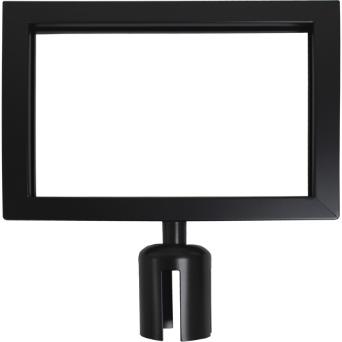 Cadre d'enseigne pour poteau de barri&egrave;re pour le contr&ocirc;le des foules, Noir Oxymax Inc