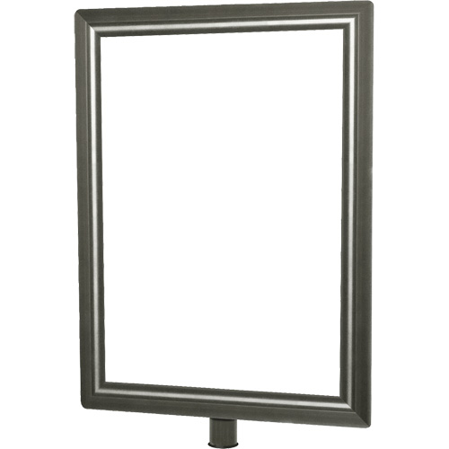 Heavy-Duty Vertical Sign Holder for Classic Posts, Satin Chrome Oxymax Inc