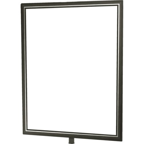 Heavy-Duty Vertical Sign Holder for Classic Posts, Satin Chrome Oxymax Inc