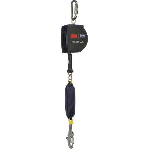 Nano-Lok Extended Length Self Retracting Lifeline, 15', Stainless Steel, Swivel Oxymax Inc