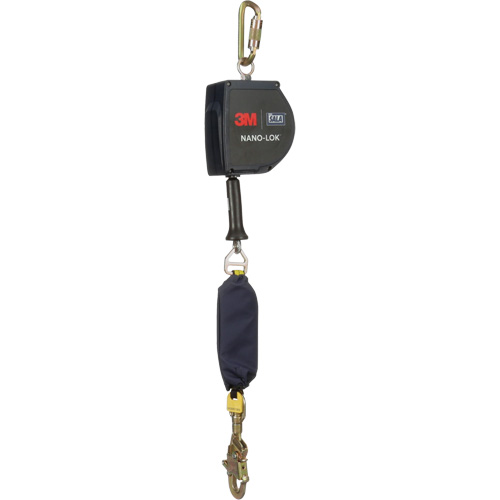 Cordage de s&eacute;curit&eacute; autor&eacute;tractable allong&eacute; Nano-Lok, 15', Acier galvanis&eacute;, Pivotant Oxymax Inc