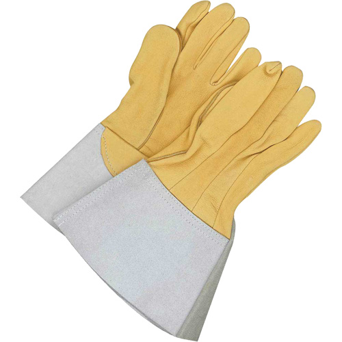 Gants de soudage &agrave; l'arc TIG en cuir de daim retourn&eacute; Gander Brand, Cuir fleur de daim, Taille 8 Oxymax Inc