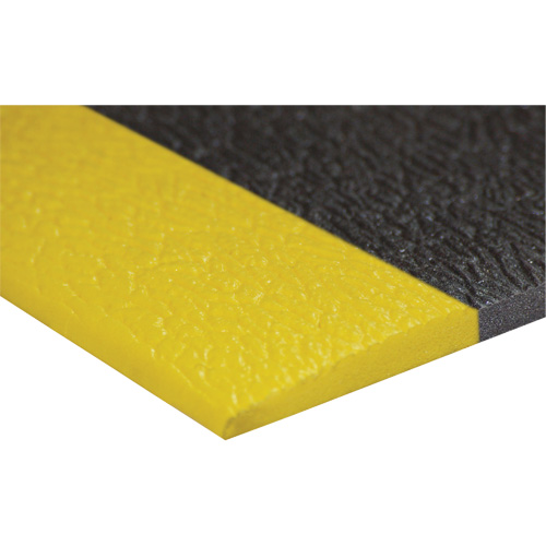 Airsoft Anti-Fatigue Mat, Pebbled, 3' x 5' x 3/8", Black/Yellow, PVC Sponge Oxymax Inc