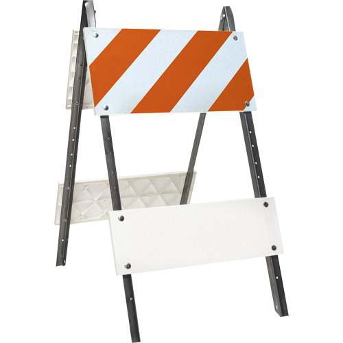 Barricade prismatique, Repliable, 24" lo x 45" h, Orange/Blanc Oxymax Inc
