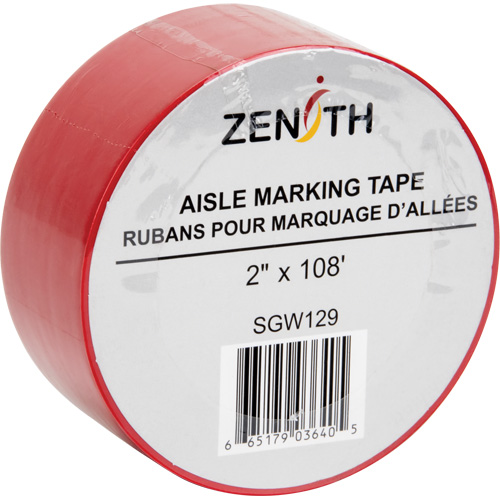 Ruban pour marquage d'all&eacute;es, 2" x 108', PVC, Rouge Oxymax Inc