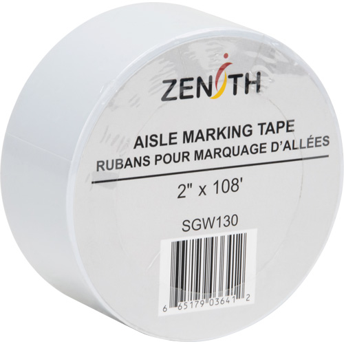 Ruban pour marquage d'all&eacute;es, 2" x 108', PVC, Blanc Oxymax Inc