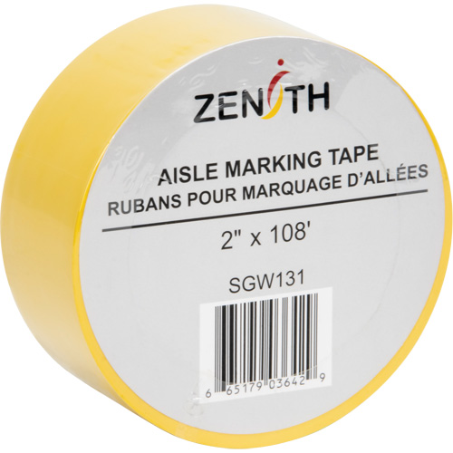 Ruban pour marquage d'all&eacute;es, 2" x 108', PVC, Jaune Oxymax Inc