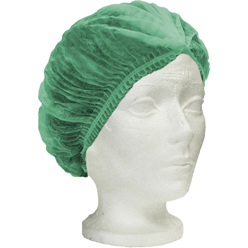 Bonnet bouffant pliss&eacute; Ronco Care, Polypropyl&egrave;ne, 21", Vert Oxymax Inc