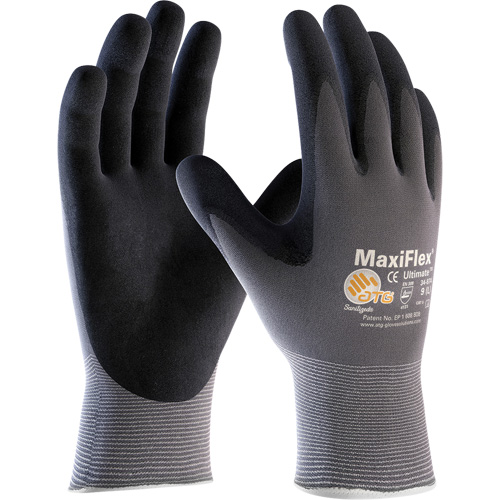 ATG MaxiFlex&reg; Ultimate Gloves, 10/X-Large, Foam Nitrile Coating, 15 Gauge, Nylon Shell Oxymax Inc