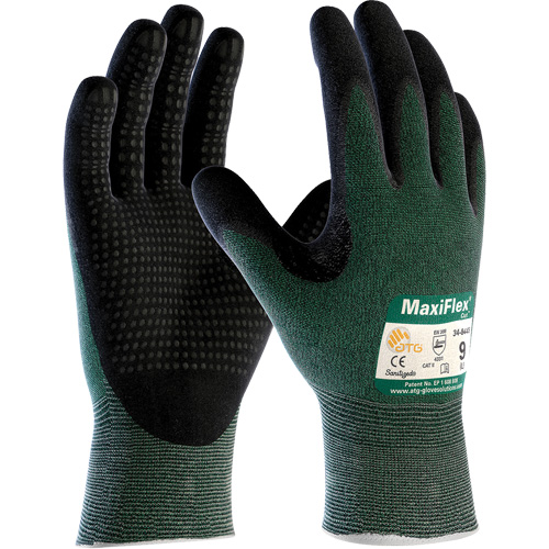 Gants ATG MaxiFlex Cut, Taille T-Grand, Calibre 15, Rev&ecirc;tement Mousse de nitrile, Enveloppe en Fil technique, ASTM ANSI niveau A2/EN 388 niveau 3/EN 388 niveau B Oxymax Inc
