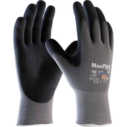 ATG MaxiFlex&reg; Ultimate AD-APT Coated Gloves, Small, Foam Nitrile Coating, 15 Gauge, Nylon/Spandex Shell Oxymax Inc