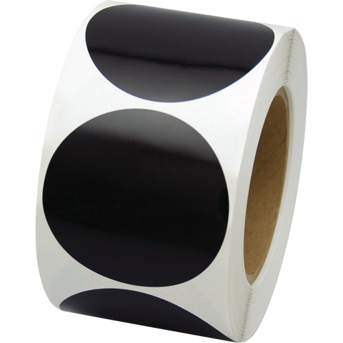 Coloured Marking Dots, Circle, 3" L x 3" W, Black, Vinyl Oxymax Inc