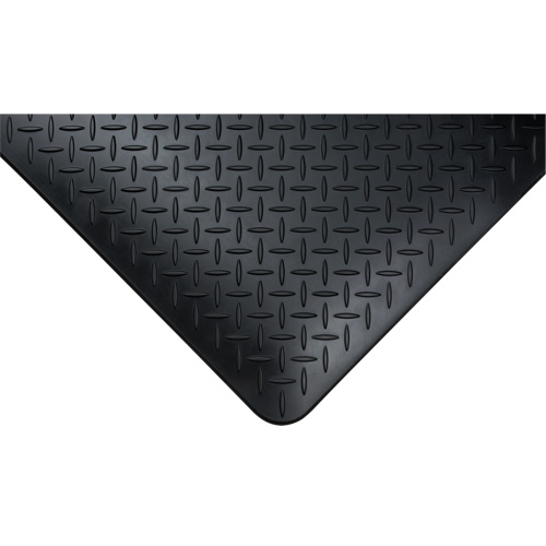 Tapis antifatigue, Losange, 1-2/3' x 3-1/4' x 3/4", Noir, Polyur&eacute;thane Oxymax Inc