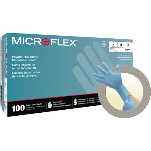Gants jetables N20, Petit, Nitrile, 4,7 mils, Sans poudre, Bleu Oxymax Inc