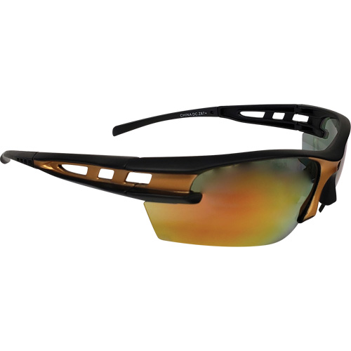 Lunettes de s&eacute;curit&eacute; Mango, Lentille Miroir orange, R&eacute;pond ou surpasse la norme CSA Z94.3 Oxymax Inc
