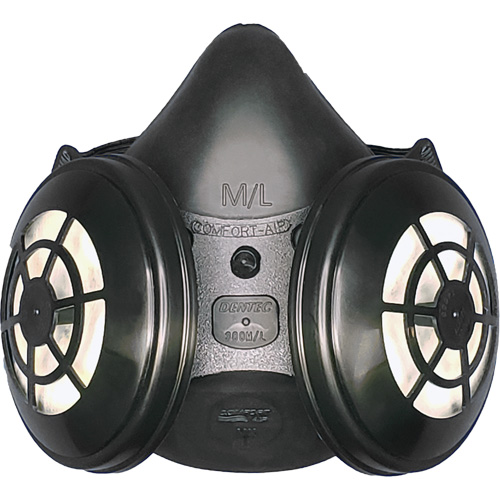 Comfort-Air&reg; 400Nx Black Half Mask without Exhalation Valve N95 Kit, Elastomer/Rubber, Medium/Large Oxymax Inc