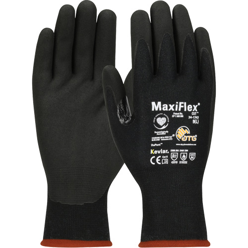 ATG MaxiFlex&reg; Cut Touchscreen Compatible Gloves, Size X-Small, 15 Gauge, Foam Nitrile Coated, Polyester/Kevlar&reg; Shell, ASTM ANSI Level A4/EN 388 Level 3/EN 388 Level D Oxymax Inc