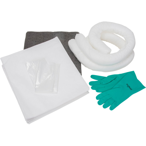 Trousse d'&eacute;quipement de lutte contre les d&eacute;versements, Huile seulement/Universel, Sac, Absorbance de 10 gal. US Oxymax Inc