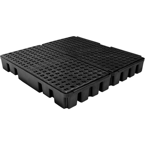 Black Diamond Low Profile Spill Pallet, 51 US gal. Spill Capacity, 49" x 48" x 6.5" Oxymax Inc