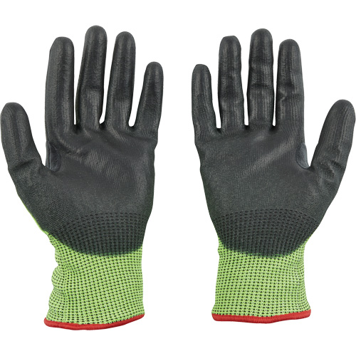 Gants &agrave; haute visibilit&eacute; enduits par trempage, Taille Petit, Calibre 15, Rev&ecirc;tement Polyur&eacute;thane, Enveloppe en Poly&eacute;thyl&egrave;ne, ASTM ANSI niveau A5 Oxymax Inc