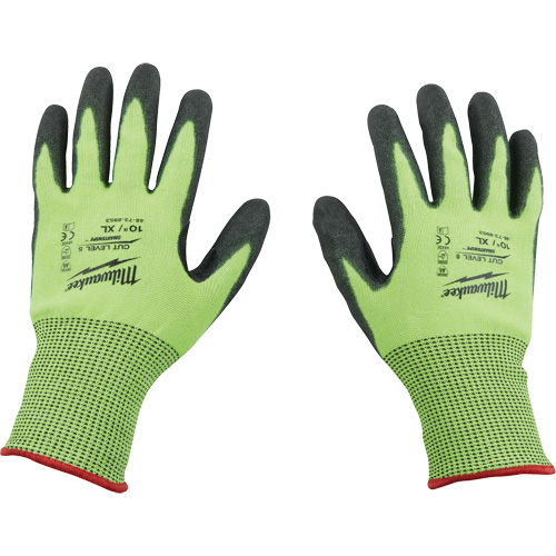 Gants &agrave; haute visibilit&eacute; enduits par trempage, Taille Petit, Calibre 15, Rev&ecirc;tement Polyur&eacute;thane, Enveloppe en Poly&eacute;thyl&egrave;ne, ASTM ANSI niveau A5 Oxymax Inc
