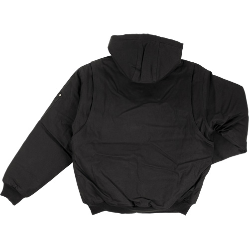 Blouson d'aviateur en toile lourde avec capuchon, Hommes, Moyen (grande taille), Noir Oxymax Inc