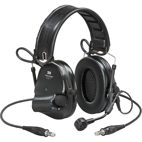 Casque VI NIB avec deux fils de sortie et rail arc Peltor ComTac, Style Bandeau, 23 dB Oxymax Inc