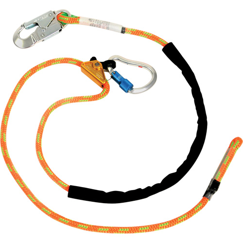 Adjustable Rope Lanyard, 1 Legs, 8', CSA Class F, Polyester Oxymax Inc