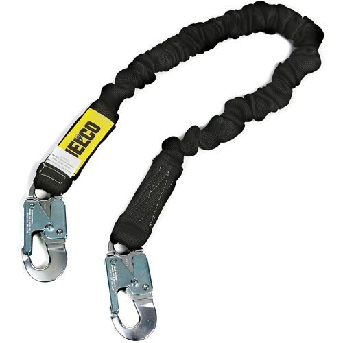 Arc Flash Lanyard, 6', Locking Snap Hook Center, Locking Snap Hook Leg Ends, Nylon Oxymax Inc