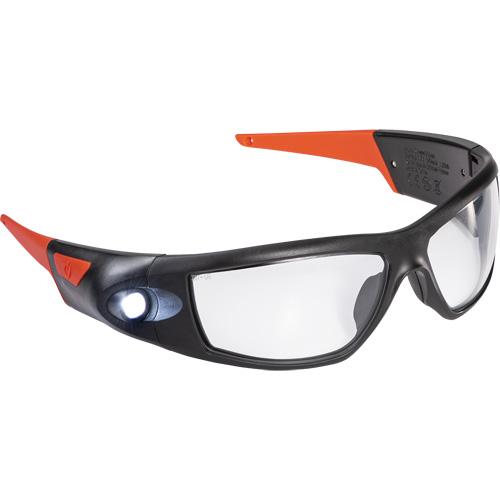 SPG500 Rechargeable Inspection Beam Safety Glasses, Clear Lens, ANSI Z87+ Oxymax Inc