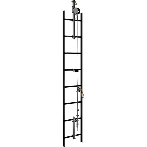 Syst&egrave;me de s&eacute;curit&eacute; vertical &agrave; c&acirc;ble 20' Lad-Saf, Acier galvanis&eacute; Oxymax Inc