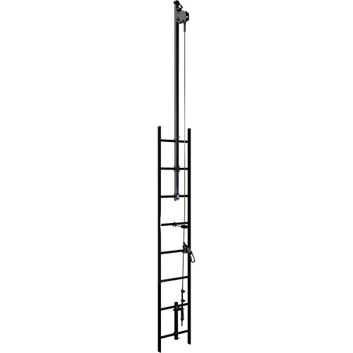 Support de rallonge de remont&eacute;e pour syst&egrave;me de cordage de s&eacute;curit&eacute; vertical Lad-Saf, Acier galvanis&eacute; Oxymax Inc
