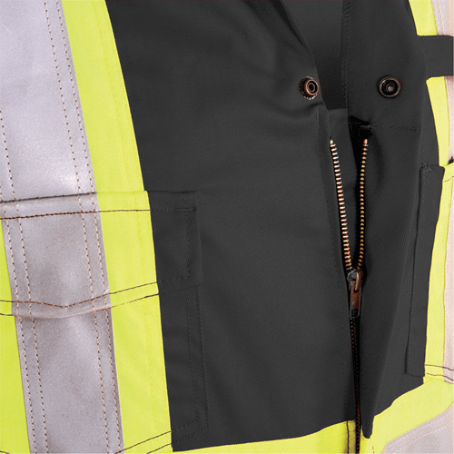 7702BK Combinaison ignifuge et r&eacute;sistant &agrave; l'arc &eacute;lectrique 88/12 FR-Tech, Taille 36, Noir, 9,7 cal/cm² Oxymax Inc