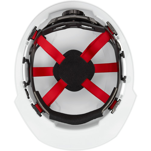 Casque de s&eacute;curit&eacute; &agrave; bordure avant, R&eacute;pond aux normes CSA type 1, Suspension Rochet, Ventil&eacute; Oxymax Inc